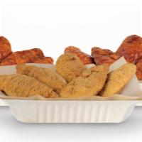 30 Crispy Tenders · 30 Breaded Tenders with up to 3 sauces *Dips & Veggie Sticks not Included*