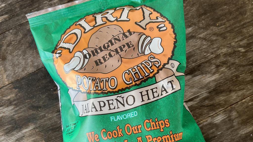 Jalapeno Chips · One bag of spicy jalapeno kettle chips.