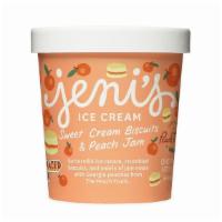 Sweet Cream Biscuits and Peach Jam by Jeni's Splendid Ice Creams · By Jeni's Splendid Ice Creams. Buttermilk ice cream, crumbled biscuits, and swirls of jam ma...