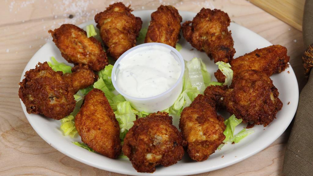 Buffalo Wings (10 Pcs.) · Served with ranch.