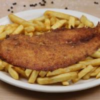Fish & Chips · Served with tartar sauce and French fries.