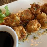 Shumai (fried) · Fried minced shrimp dumpling with seasoned soy