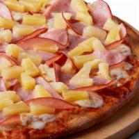 Hawaiian Delight - Large · Signature red tomato sauce on our original crust, topped with extra mozzarella cheese, Canad...