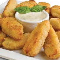 Muncheez · Potato-covered jalapeños, filled with cheddar cheese and served with ranch sauce. Ten pieces.