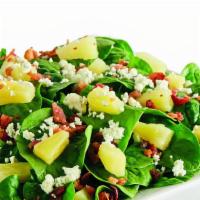 Spinach Pineapple Salad · Spinach, Bacon, Gorgonzola Cheese, Pineapple, and your choice of dressing.