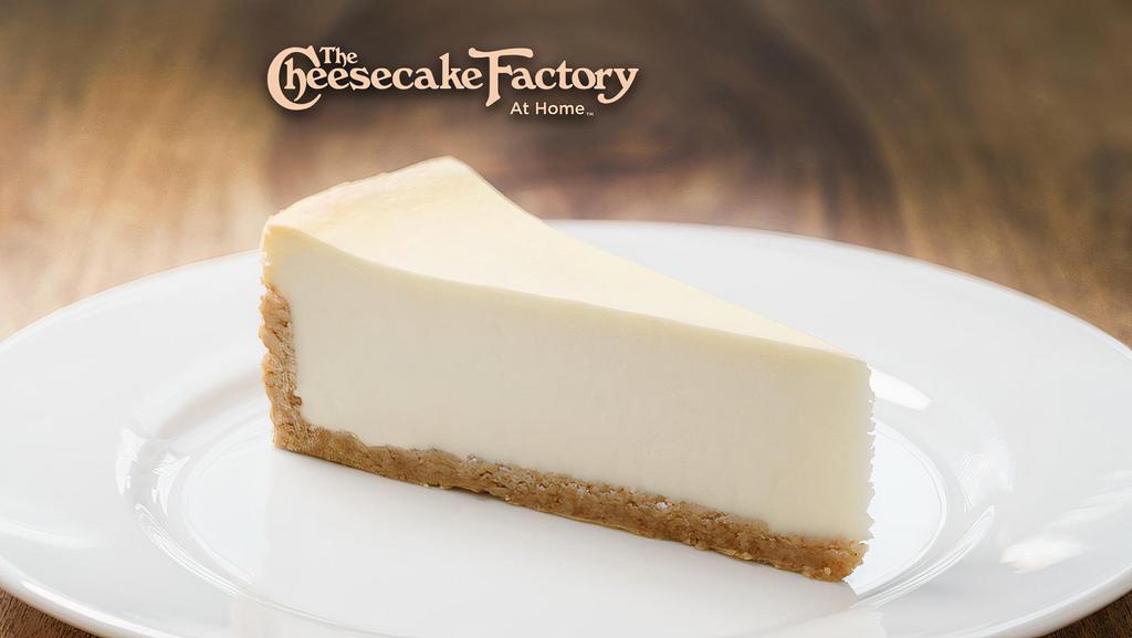 Original Cheesecake · A slice of Cheesecake Factory’s famous original and creamy cheesecake with a graham cracker crust.