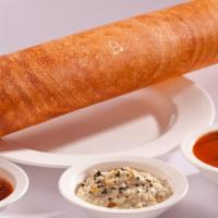 Plain Dosa · Thin crispy crepe made with rice and lentil batter.