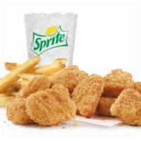10 Pc. Nuggets Combo · 100% white-meat chicken breaded to crispy perfection and served with your choice of 6 dippin...