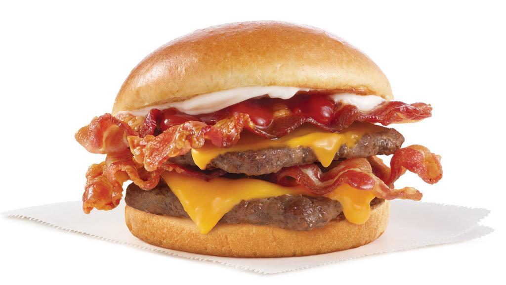 Son Of Baconator® · Enjoy bacon? Order the Son of Baconator bacon cheeseburger from Wendy's. Made with fresh, never frozen, 100%  North American beef to meet your standards.