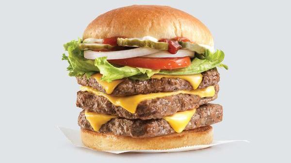 Dave'S Triple® · We make Dave proud with our Dave's Triple hamburger loaded with toppings and hand-crafted from a three-quarter pound of fresh 100% North American beef.