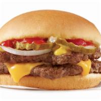 Double Stack™ · A double cheeseburger just the right size - Wendy's Double Stack made with 100% fresh North ...