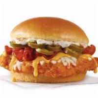 Spicy Jalapeño Popper Sandwich · A juicy chicken breast marinated and breaded in our unique, fiery blend of peppers and spice...