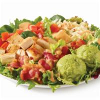 Southwest Avocado Salad · Made fresh daily with Wendy’s signature lettuce blend, pepper jack cheese, diced tomatoes, c...