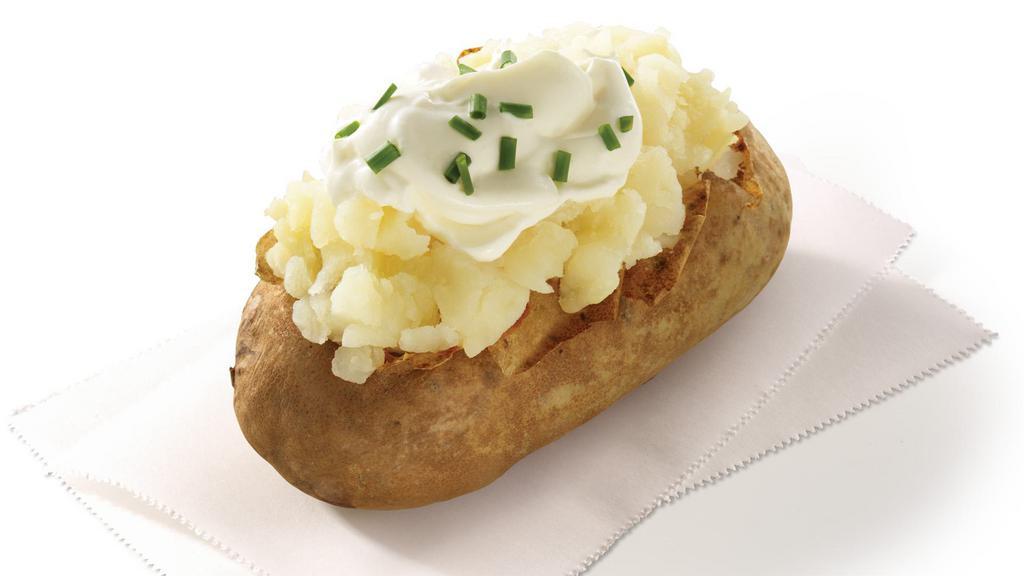 Sour Cream And Chive Baked Potato · Order this classic combination of sour cream and chives, sitting atop one of our hot, oven-baked potatoes. Wendy's - We got you.