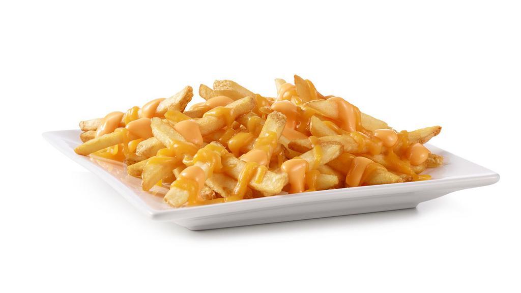 Cheese Fries · Our natural cut fries, smothered in a creamy cheese sauce..