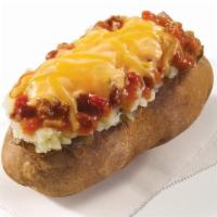 Chili & Cheese Baked Potato · Topped with our meaty chili, creamy cheese sauce and shredded cheddar, this spud’s your best...