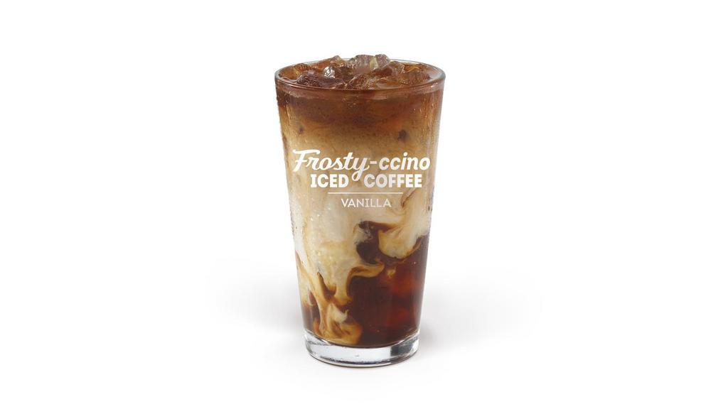 Vanilla Frosty-Ccino® · Smooth, cold-brewed coffee swirled with our legendary vanilla Frosty mix and served over ice.