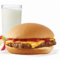 Kids' Cheeseburger · Get a Wendy's Kid's Cheeseburger with 100% fresh North American beef to go. Made fresh right...