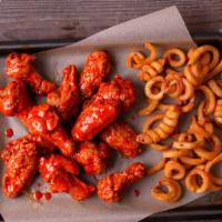 8 Wing Combo · 8 antibiotic-free wings fried to a crisp, with your choice of 1 flavor, of 1 side, 1 drink, ...