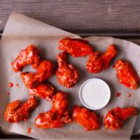 12 Wings · 12 antibiotic-free wings fried to a crisp, with your choice of 2 flavors.