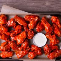 20 Wings · 20 antibiotic-free wings fried to a crisp, with your choice of 2 flavors.