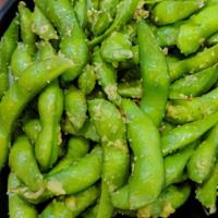 Edamame · Steamed soy beans. Lightly salted.