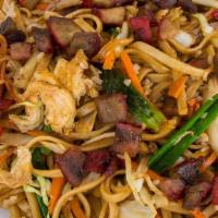BBQ Chow Mein · Chow Mein with Chinese Style BBQ Pork, Bok-Choy 