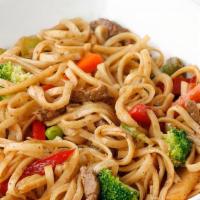 Assorted meats chow mein · Chow Mein with Pork, Bok-Choy 