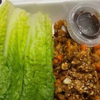 Lettuce Cups with Chicken  · Chicken or tofu tossed with raddish, carrots, water chestnut & mushroom wrapped with lettuce
