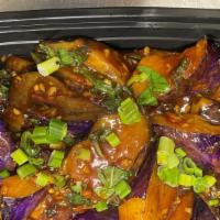 Eggplant Garlic · Eggplant stir fried with garlic & house sauce.