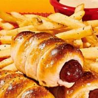 Kids Pretzel Dogs · Served with French Fries