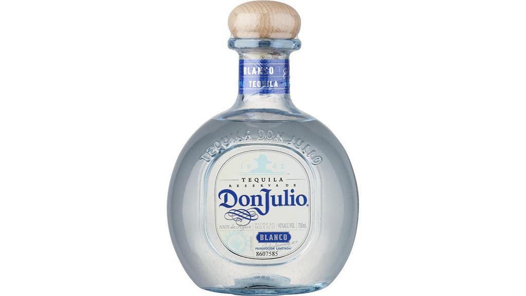 Don Julio Blanco Tequila (750 ml) · Don Julio® Blanco Tequila is the base from which all of our other variants are derived. Commonly referred to as “silver” tequila, its crisp agave flavor and hints of citrus make it an essential component to a variety of innovative drinks including margaritas. It can also be enjoyed neat or on the rocks. 100% blue agave plant.