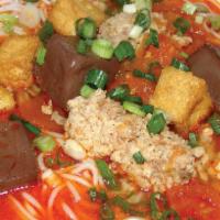 Crab Meat and Tomato Noodle Soup · Bun Rieu, crab meat and tomato noodle soup