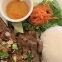Grilled Pork Chop Rice Plate · 