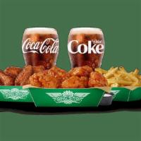 15Pc Meal For 2 · 15 Boneless or Classic (Bone-In) wings with up to 2 flavors, large fries or veggie sticks, 2...