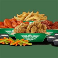 40Pc Group Pack · 40 Boneless or Classic (Bone-In) wings with up to 4 flavors, large fries, 2 veggie sticks an...