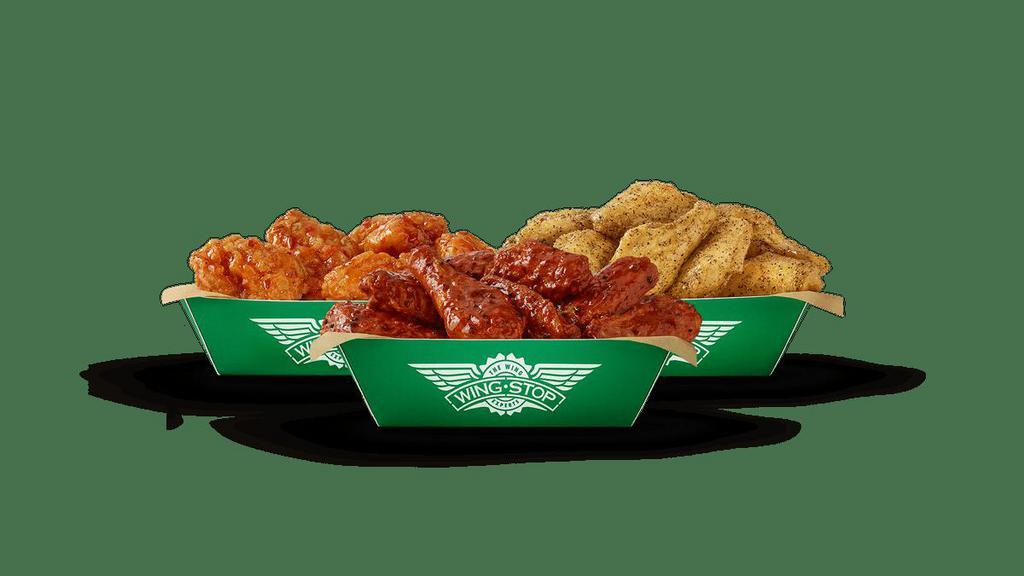30 Wings · 30 Boneless or Classic (Bone-In) wings with up to 3 flavors. (Dips not included)