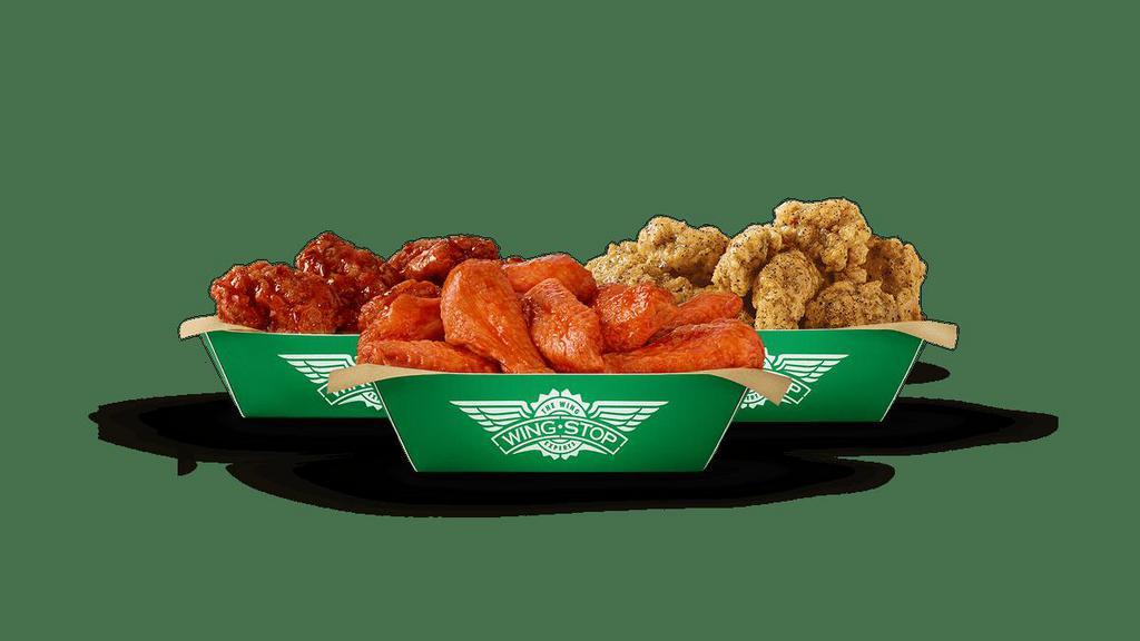 50 Wings · 50 Boneless or Classic (Bone-In) wings with up to 4 flavors. (Dips not included)