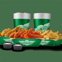 8 Pc Meal For 2 - Crispy Tenders · 8 Crispy Tenders with up to 2 flavors, large fries or veggie sticks, 2 dips and 2 20oz drinks