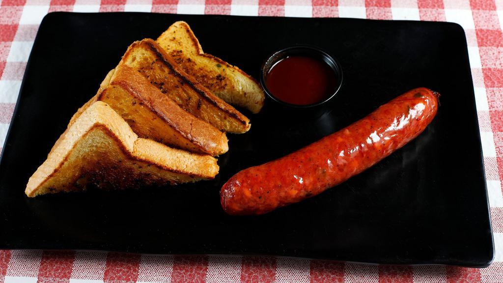 Texas Jalapeño Cheese Sausage Plate · Made for us by syracuse's sausage company of ponder, TX.