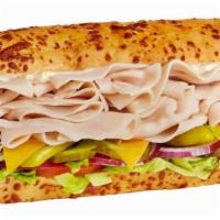 #3 Turkey & Cheddar · Hot or cold, 1/4 lb. of turkey and cheddar with mayo, served Togo’s Style