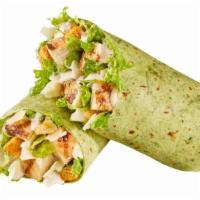 Chicken Caesar Wrap · Parmesan cheese & croutons, with Caesar dressing, wrapped in a spinach tortilla