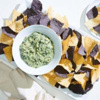 Catering Spinach Artichoke Dip · Served hot with housemade blue & white corn tortilla chips.  .