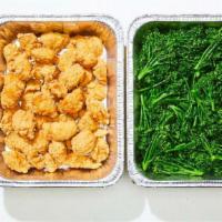 Catering Kids Crispy Chicken · Served with baby broccoli or fresh fruit.
