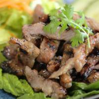 Grilled Pork · Classic, thai-marinated and seasoned grilled pork.