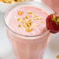 Breakfast Blendz · Soy milk granola, strawberry, banana, non-fat frozen yogurt protein.