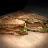 BLT · New. Bacon, lettuce, tomato, mayo, wheat bread.