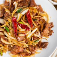 #28. Mongolian Beef or Lamb · Hot & spicy.
