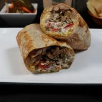 Super Burrito · 14” Flour tortilla, stuffed with your choice of meat, rice, whole beans, cheese, pico de gal...