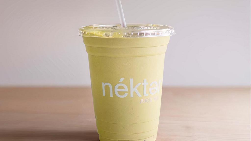 Mango Delight · Get your mango fix! Mango, pineapple, housemade cashew milk, and a little agave nectar. 320 / 470 cal.